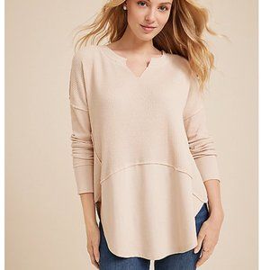 Maurices | Waffle Knit Notch Neck Tunic Top
